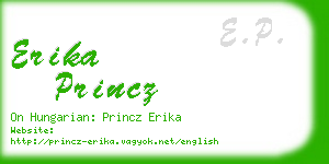 erika princz business card